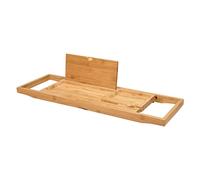 MQPALZKD Vasca da bagno allungabile vasca da bagno in legno Bridge Shelf Organizer Vassoio con stand book for Home Hotel Spa Salon