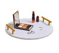MQPALZKD Vassoio con maniglia in ferro e legno, decorazione for la casa, vassoio portaoggetti for cosmetici da tavolo