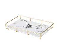 MQPALZKD Vassoio in ceramica di ferro, gioielli, cosmetici, scaffale for bagno, bagno, WC, ripiano da appoggio