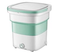 MQQ Lavatrice, Mini Lavatrice Portatile con Manico, Disinfezione Dell'ozono, Macchina for La Pulizia Ad Ultrasuoni, Piccola Piegatura in Stile Biancheria Intima Automatica (Color : Green)