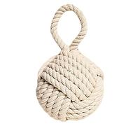 MQQYLBHDS Fermaporta in cotone con corda di canapa (colore: bianco)