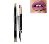 MQSHUHENMY 16 Color Long Lasting Lipstick Lip Liner Combo, Double-Ended Lipstick Automatic Lip Liner, Automatic Lip Liner Combo, for Daily/Travel/Party/Work (#7)