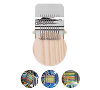 MQSHUHENMY Darning Mini Loom Machine, Darning Loom, Small Weaving Loom, Wooden Darning Loom Type Weave Tool, Quickly Portable Mending Loom, Portable Speed Weaver Darning Loom (21 Hooks)