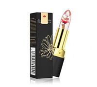 MQSHUHENMY Flower Lipstick Crystal Jelly Color Changing Lipstick, Lip Balm Dry Flower Cosmetics Makeup Jelly (B)