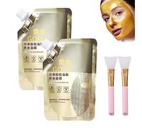 MQSHUHENMY Retinol Snake Venom Gold Mask, Rejuvenating Gold Peel Mask, Anti-Aging Gold Face Mask, Retinol Snake Venom Peptide Gold Mask with Grooming Tools (2Pcs)