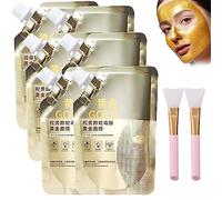 MQSHUHENMY Retinol Snake Venom Gold Mask, Rejuvenating Gold Peel Mask, Anti-Aging Gold Face Mask, Retinol Snake Venom Peptide Gold Mask with Grooming Tools (6Pcs)