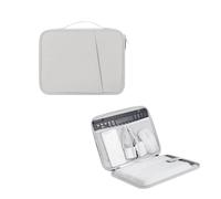 MQVQAUBST Borsa for laptop Custodia protettiva imbottita for tablet da 10.8-13 pollici Custodia protettiva adatta for Xiaomi Pad 5 6 7 8 Pro 11.2 SE 11 12.1 pollici(White Gray,10.8-11inch)