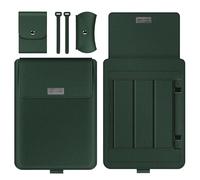 MQVQAUBST Custodia da viaggio for notebook antiacqua in PU adatta for Samsung Galaxy Book 6 Pro Ultra 14 16 "Borsa for laptop con supporto a custodia(Green,For 14inch)