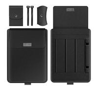 MQVQAUBST Custodia da viaggio for notebook antiacqua in PU adatta for Samsung Galaxy Book 6 Pro Ultra 14 16 "Borsa for laptop con supporto a custodia(Black,For 15.6-16inch)
