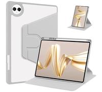MQVQAUBST Custodia in Pelle PU for Tablet Adatta for Huawei Honor Pad X9a X9 PRO 11.5 Pollici ELN2-W29 W09 2025 con Supporto Girevole a 360°(Grey,Pad X9 PRO 11.5)