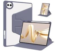 MQVQAUBST Custodia in Pelle PU for Tablet Adatta for Huawei Honor Pad X9a X9 PRO 11.5 Pollici ELN2-W29 W09 2025 con Supporto Girevole a 360°(Purple,Pad X9a 11.5)