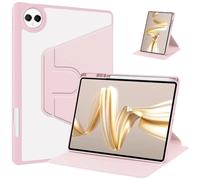 MQVQAUBST Custodia in Pelle PU for Tablet Adatta for Huawei Honor Pad X9a X9 PRO 11.5 Pollici ELN2-W29 W09 2025 con Supporto Girevole a 360°(Pink,Pad X9 PRO 11.5)
