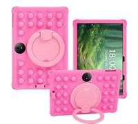 MQVQAUBST Custodia Morbida in Silicone for Tablet Adatta for TCL Tab 11 Gen 2 da 11 Pollici 9465X Tab 11FE 2024 Custodia Protettiva con Maniglia Girevole(Pink)