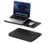 MQVQAUBST Custodia portatile multifunzione antiacqua in PU adatta for Samsung Galaxy Book 6 Pro Ultra 14 Borsa for laptop da 16 pollici con custodia(Black,15-15.6 inch)