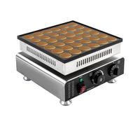 Mqwdxzfes Macchina per waffle a 36 fori, 900 W, macchina per frittelle elettrica con controllo della temperatura e rivestimento antiaderente, piastra per waffle commerciale per ristorante panetteria
