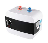 Mqwdxzfes Scaldabagno elettrico da 6 l, 1500 W, con indicatore di temperatura a LED, per piccoli bagni, cucina, appartamento, regolabile da 30 a 65 °C