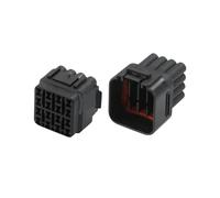 MQXFCZUX 1 Set 16 Ways Car Headlight Housing Waterproof Connectors Auto Wire Harness Socket 6185-0510 6188-0353 6181-6457(Army Green)