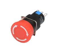 MQXFCZUX 16mm Mounting Holes Latching Emergency Stop Push Button Switch Big/Small Head YJ-LA16-11ZS-A (Color : LA16-11ZS)