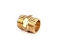 MQXFCZUX 1pc Brass Copper Hose Pipe Fitting Hex Coupling Coupler Fast Connetor Male Thread/Female Thread 1/8" 1/4" 3/8" 1/2" 3/4"(Male Thread,1")