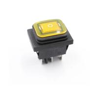 MQXFCZUX 1pcs 6pin LED Yellow on off KCD4 Switch with Lights Power Switch LED 12V