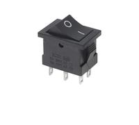 MQXFCZUX 1PCS 6PIN ON-off 6A/250V 10A/125V 6 Pin 21 * 15 mm Boat Rocker Switch on off Switch KCD1 Black 21x15mm AC