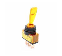 MQXFCZUX 1Pcs Car Toggle Switch 12V Illuminated Car Rocker Switch 20A Rocker Switch Yellow with Light