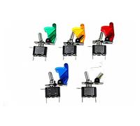 MQXFCZUX 1PCS DC 12V 20A Car Auto Cover LED Blue Green Red White Yellow Light Toggle Switch Control On/off Light (Color : White)