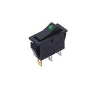 MQXFCZUX 1PCS KCD3 Green Rocker Switch ON off 3Pin Latching 16A 250VAC with DOT LED Auto Switch