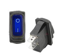 MQXFCZUX 1Pcs KCD3 Rocker Light Switch 2 Position 2 Pin Blue No Light 12V