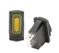 MQXFCZUX 1Pcs KCD3 Rocker Light Switch 2 Position 2 Pin Yellow No Light 12V