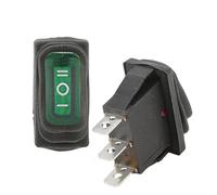 MQXFCZUX 1Pcs KCD3 Rocker Light Switch 3 Pin 220V ON-off-ON Green No Light