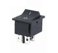 MQXFCZUX 1pcs KCD4 Latching/Momentary Rocker Switch Power Switch I/O l/O/ll 4 Pins/6 Pins with Light 16A 250VAC/25A 250V 20A 125VAC(2position 4PIN Black)