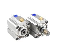 MQXFCZUX 1PCS SSA20/25/32/40/50/63/80/100 Single Acting Air Pneumatic Cylinder Stroke Thin Square Compact Piston 5-100mm(Stroke 10mm,SSA20 (Bore 20mm)) MQXFCZUX