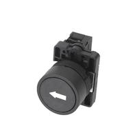 MQXFCZUX 22mm XB2-EA Push Button Switch Start/Stop Black/White Arrow 10A/415V Self-Reset/Momentary Symbol Button Switch(Black-01)