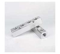 MQXFCZUX 30x30mm 40x40mm WxH 1/2" Inlet to 1/4" Outgassing Female 2 3 4-7 8 10 Ways Solid Aluminum Pneumatic Air Manifold Block Splitter(10,40x40mm)