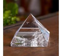 MQXFCZUX Crystals| Clear Quartz Crystal Pyramid| Generator | Stones Collection Figurine|Wealth Lucky Home Decor,30mm