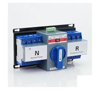MQXFCZUX DIN Rail 2P 4P ATS Dual Power Automatic Transfer Switch Uninterrupted Power Solar Transfer Switch 63A Auto/Manual MCB (4P 400V)