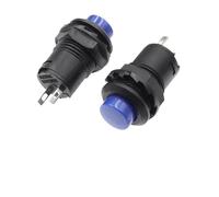 MQXFCZUX Emergency Stop Switch DS-228 3A /125VAC 1.5A/250VAC On/off Latching Momentary Push Button Switches DS-428 Self Locking Push Button Switch(Momentary Blue,100PCS)