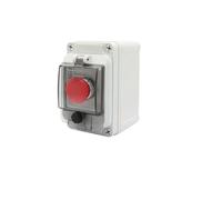 MQXFCZUX Emergency Stop Switch Emergency Stop Control Button Switch Box, Outdoor Protect Shield, Waterproof, Leakage Stop Buttons, Controlling Case, IP67(Mushroom Head)