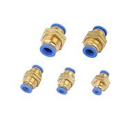 MQXFCZUX Garden Plumbing 10mm 8mm 6mm 4mm 12mm Outer Diameter Hose Sliding Lock Straight Partition Connector Pneumatic Pneumatic Connector 4 Brass Quick Connectors (Color : Diameter 12mm)