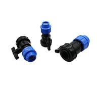 MQXFCZUX Garden Plumbing DN20 DN25 DN32 to 1/2" 3/4" 1" Internal Thread PE Water Stop Valve Garden Irrigation System Pipe Hose Connection Quick Connector (Color : Blue)