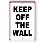 MQXFCZUX Metal Warning Sign for Yard and Garden Keep Off The Wall Outdoor Caution Industrial Style Decor 8 X 12