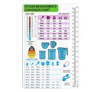 MQXFCZUX Retro Kitchen Measurements Metal Tin Sign Vintage Imperial Metric Conversion Chart Baking Cooking Guide Wall-Art for Pantry (8 X 12 inch)