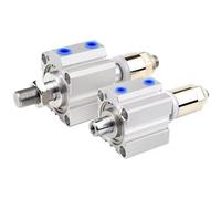 MQXFCZUX SDAJ25 Series Adjustable Stroke Air Pneumatic Cylinder ×20/30/40/50/75/100 Compact Cylinder -20-30-50-S-B-SB Double Acting(SDAJ25x40-30-S,B (External Thread)) MQXFCZUX
