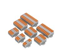 MQXFCZUX Wire Connector 2/3/4/5/6 Pin Docking Fast Wiring Conductors Push-in Terminal Block Cable Splitter High Power Connector(2 in 2 out,10PCS)