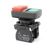 MQXFCZUX XB5-AL8425 1 No 1 NC Push Button Switch Red Green Power Supply On off Double Extended Flush Button Switch IP40
