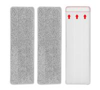 MQZHUK 3 Pezzi Pannos Mocio Riutilizzabili Panno Mop in Microfibra 42x11cm Panno di Ricambio per Mocio Lavabile in Lavatrice per La Maggior Parte dei Tipi di Pavimento(Grigio)