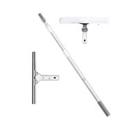 MQZHUK Kit Lavavetri Telescopico con Asta di prolunga 1.2m/1.5m/2m/3m/4m/5m Tergipavimento Pavimenti con Manico Strumento per la Pulizia di finestre Alte per Automobili e Case (4m)