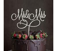 Mr and Mrs Cake Topper, decorazione per torte nuziali in acrilico argento