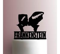 Mr and Mrs Frankenstein - Topper per torta in acrilico, larghezza 17,8 cm, colore: Blu